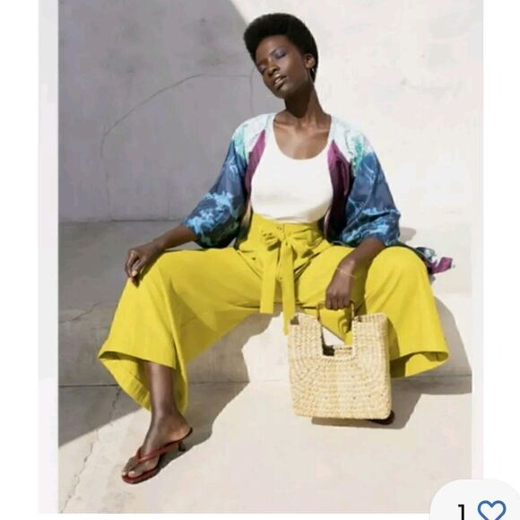 NWT Making the Cut Season 2 Episode 2 Joshua's Wide Leg  Citrus Lime - Picture 1 of 8